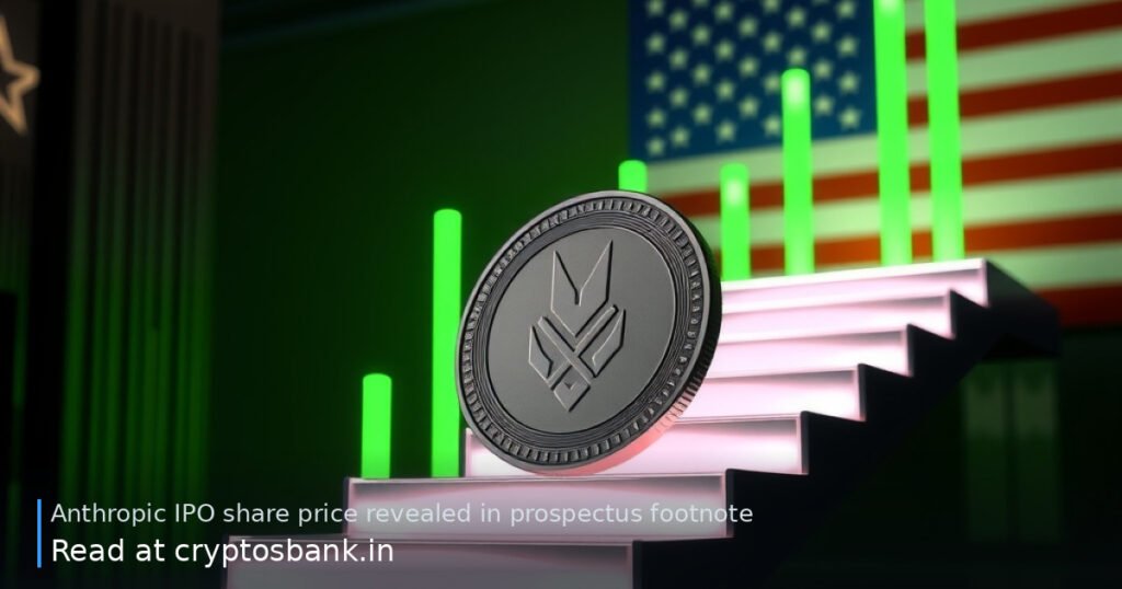 A silver coin climbing a glowing green staircase against a US flag background.