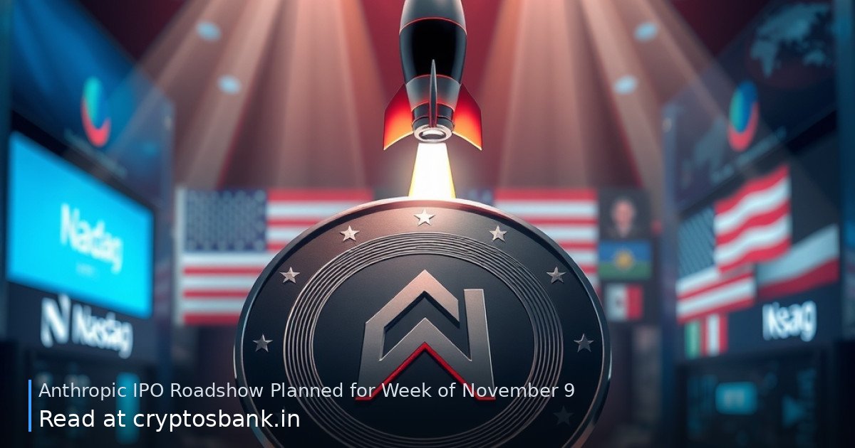 An illustration of an ANT token coin on a launch pad with a rocket taking off, symbolizing an upcoming IPO.