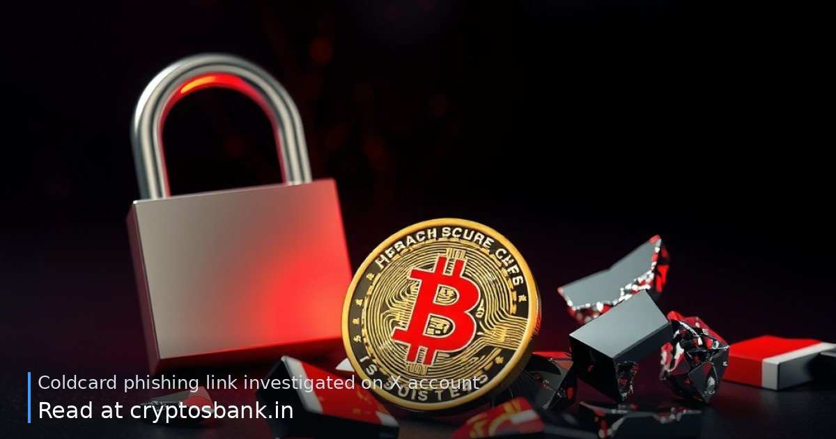 A gold Bitcoin coin next to a cracked padlock and shattered glass under red warning light.