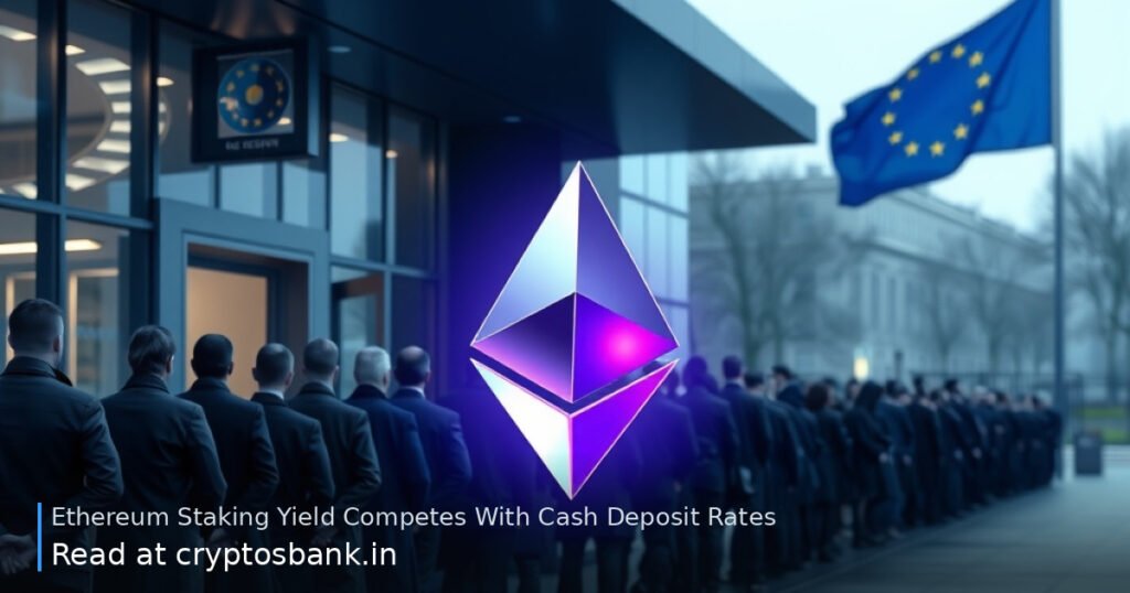 Investors queuing for Ethereum staking in Europe despite traditional rates.