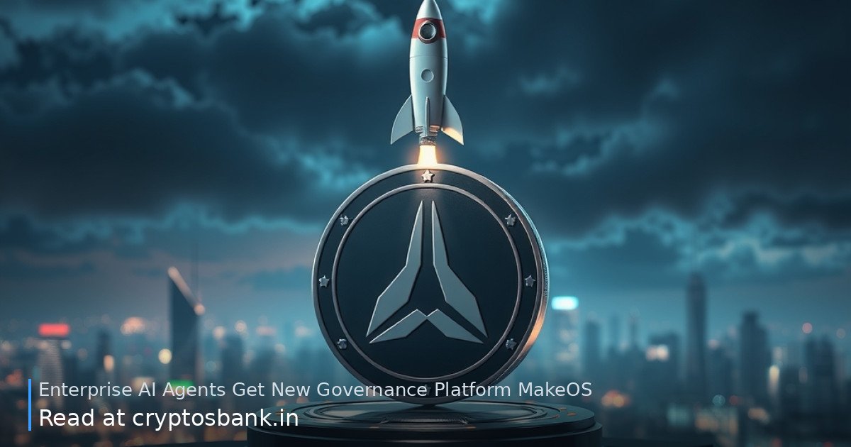 A sleek dark silver coin on a launch pad with a rocket lifting off toward a night skyline.