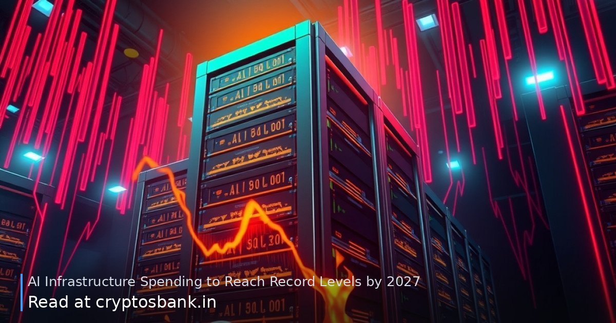 AI infrastructure cash burn reaching massive levels by 2027 illustrated with servers on fire and a dollar coin.