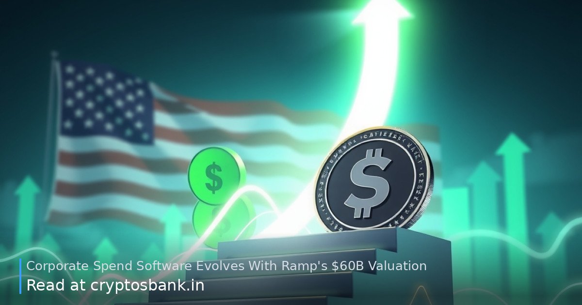 Coins climbing a glowing upward staircase with the US flag in the background, symbolizing software growth.
