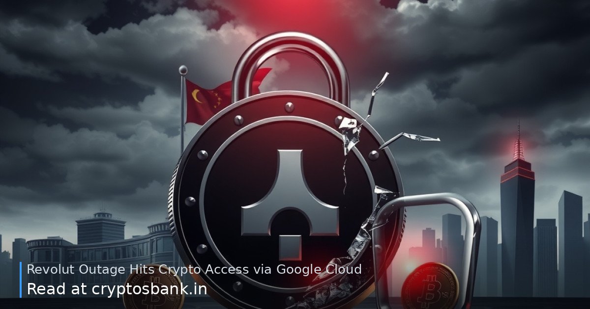 A dark silver coin next to a cracked padlock and shattered shield against a stormy city skyline.