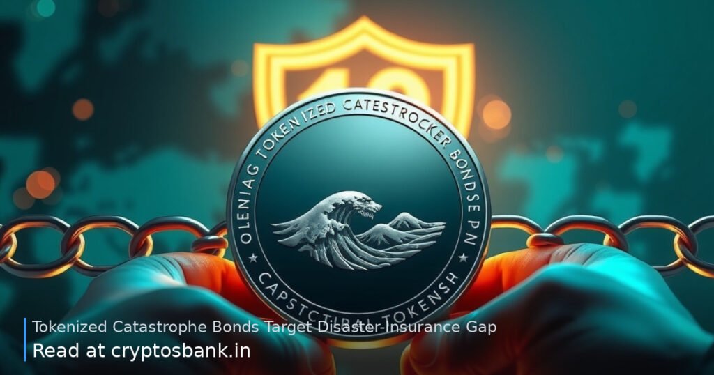 Tokenized catastrophe bonds bridging the global disaster-insurance gap with digital assets.