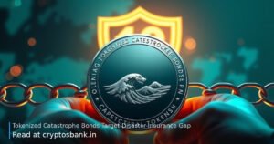 Tokenized catastrophe bonds bridging the global disaster-insurance gap with digital assets.