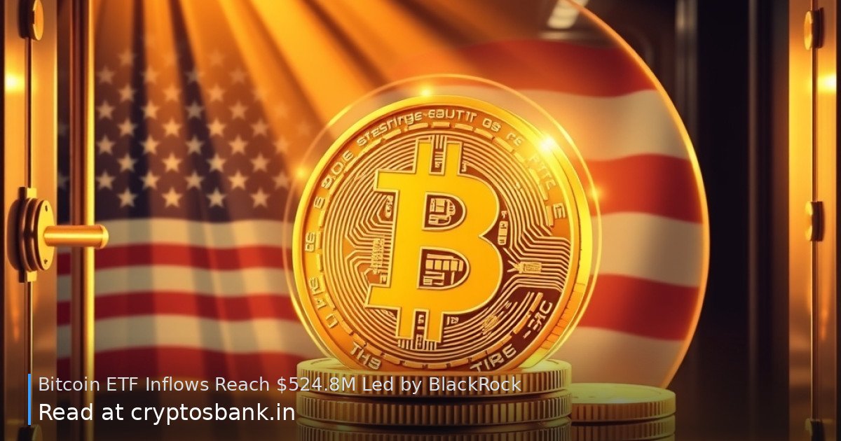 Gold Bitcoin coin in a glass vault with US flag reflection.