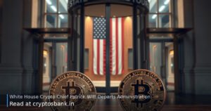 White House crypto chief departs, leaving government digital asset role vacant.
